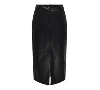 ONLY Falda Estilo Piel ONLHEIDI Faux Leather Slit Skirt OTW para Mujer Mujer Color: Black Talla: L
