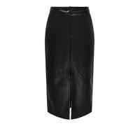 ONLY ONLHEIDI Falda de piel sintética para mujer, Negro , S