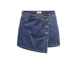 Only Falda para Mujer ONLLESLY Minifalda, Dark Azul Denim, L