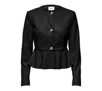 ONLY Faux Leather Jacket Onlverona OTW Chaqueta de Piel sintética Peplum, Negro, S Mujeres