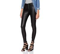 ONLY Faux Leather Trousers ONLANNE Mid Waist Skinny Fit Faux Leather Trousers Black XL 30 Black 1