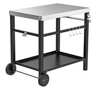 Only Fire Carro de Barbacoa, Carrito de jardín para Barbacoa, Superficie de Trabajo para Exterior, jardín （96 * 64 * 81cm）