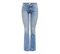 ONLY Flared fit Jeans ONLBLUSH Low Waist Flared Fit Jeans Light Medium Blue Denim L 32 Light Medium Blue Denim