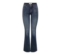 ONLY Flared fit Jeans ONLBLUSH Mid Waist Flared Fit Jeans Blue Black Denim XS 32 Blue Black Denim