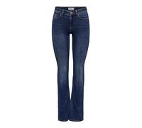 ONLY Flared fit Jeans ONLBLUSH Mid Waist Flared Fit Jeans Dark Blue Denim XL 34 Dark Blue Denim