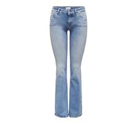 Only Flared Onlblush Flared Fit Jeans, Light Medium Blue Denim, (XL) W x 32L