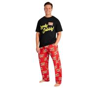 Only Fools and Horses Conjunto de pijama para hombre, camiseta y pantalones largos, tallas 3-XL, regalos para él, negro/ rojo, XL