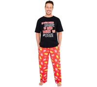 Only Fools and Horses Pijama para hombres y adolescentes, conjunto de pijama suave y transpirable, ropa de dormir cómoda con pantalones largos, regalos divertidos para hombres, Rojo/Negro, XXL