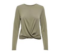 ONLY Front Drape Top Jrs Onlfree Life L/S-Camiseta con drapeado Frontal, Sirena, M para Mujer