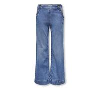Only Girl mit Weitem Bein Hohe Taille Weiter Beinschnitt Jeans Pantalones Vaqueros KOGMADISON de Cintura Alta y Corte de Pierna Ancha, Medio De Mezclilla Azul, 8 años Mujeres