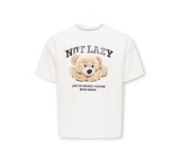 ONLY GIRLS Camiseta 'KOGBillie' beige claro / negro / blanco 122-128 beige claro / negro / blanco