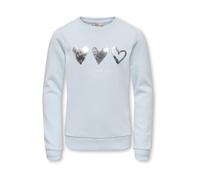 ONLY GIRLS Sudadera 'KOGMARY' azul claro / plata / blanco 146-152 azul claro / plata / blanco