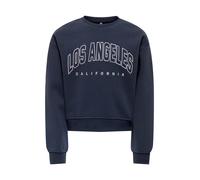 ONLY GIRLS Sudadera 'KOGSweat' azul noche / blanco 146-152 azul noche / blanco