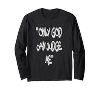 Only God Can Judge Me T-Shirt - Bold & Powerful Statement Manga Larga