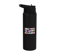 Only Here To Sniff Chairs - Humor para adultos, broma divertida de meme Stainless Steel Insulated Water Bottle