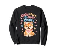 Only Here To Sniff Chairs Kawaii Shiba Dog Sudadera