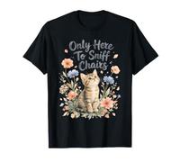 Only Here To Sniff Chairs Watercolour Kitten Camiseta