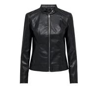 ONLY Jdyemily Faux Leather Jacket Otw Noos Chaqueta de Piel sintética, Negro, 34 Mujeres