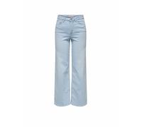 Only Onlmadison Blush HW Wide DNM Cro495 Noos, Denim Bleached Light Blue Bleached, L / 34L