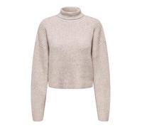 ONLY Jersey Cuello Alto Largo Hombros caídos Corte Regular, Color:Marrón-4, Talla:XS