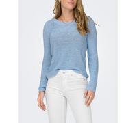 Only Jersey de mujer de manga larga y cuello redondo. Azul claro 38/M