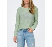 Only Jersey de mujer de manga larga y cuello redondo. Verde anticuario 40/L
