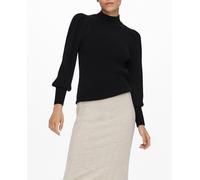 Only Jersey de mujer de punto y cuello perkins. Negro 36 (S)