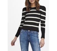 Only Jersey de punto de mujer con cuello redondo. Negro 42 (XL)