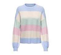 Only Jersey de mujer Atia – punto, cuello caja y manga farol – Azul claro Talla 34
