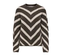 ONLY Jersey 'ONLELIZA' marrón oscuro / blanco natural S marrón oscuro / blanco natural