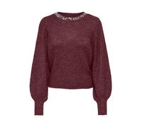 ONLY Jersey 'ONLELSA' rojo rubí / transparente M EUR