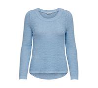 Suéter de Punto básico para Mujer: Jersey de Punto elástico de Manga Larga Cuello Redondo, ONLGEENA., Color:Azul Claro, Talla:XL