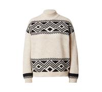 ONLY Onlvictoria L/S Jersey de Cuello Alto Knt Suéter, Pumice Stone/Pattern:Black Jacquard, M para Mujer