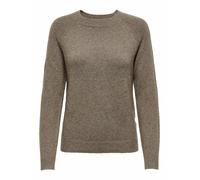 ONLY Onlrica Life L/S Pullover Knt Noos Suéter pulóver, Brownie/Detalle: Blanco Jaspeado, M para Mujer
