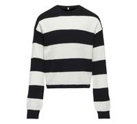 ONLY Kogfranca Short L/S Stripe Knt Noos Suéter pulóver, Cloud Dancer, 158-164 para Niñas