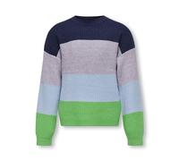 KIDS ONLY Kogsandy-Jersey de Punto L/S, Islandia Verde/Rayas: Dress Blues/Lavendula/Angel Falls, 134/140 cm para Niñas