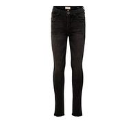 ONLY Konblush Skinny Raw Jeans 1099, Negro (Black Denim Black Denim), 140 para Niñas