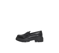 ONLY Leather Loafer, Mocasines de Piel Onlsonya Mujer, Negro, 37 EU