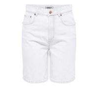 ONLY Long Shorts Onlrobyn HW-Pantalones Cortos Largos Dnm PIM Oy, Blanco Denim, XL para Mujer