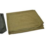 Only - Manta de lana militar, 75 % lana, 200 x 155 cm, color verde y caqui, manta resistente para camping, supervivencia o uso de emergencia, manta cálida, accesorio para sofá cama (caqui)