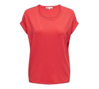 Only Mujer 15106662 Camiseta Not Applicable, Rojo (Cayenne Cayenne), 40 (Talla del Fabricante: Medium)