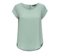 ONLY Mujer Blusa Manga Corta Básica Cuello Redondo Top Camisa Monocromática
