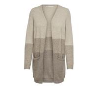 Only Mujer Long Knitted Cardigan Cárdigan,Multicolor (Sand Stripes/W. Beige/Woodsmoke),S