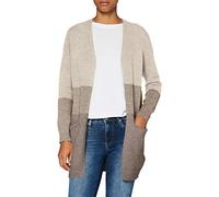 Only Mujer Long Knitted Cardigan Cárdigan,Multicolor (Sand Stripes/W. Beige/Woodsmoke),XS