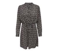 ONLY Mujer Vestido Mini Blusa Manga Larga Túnica Estampada Botones ONLCORY, Color:Negro, Talla:XS