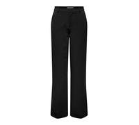ONLY Mujer Onlhattie-Lana HW W Mel Pant TLR Pantalones De Pierna Ancha con Ajuste Recto Ajustado Y Cintura Alta, Negro, 36W / 32L