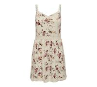 Only Mujer Onlkarmen Anne Life S/L Short Dress Wvn Noos Vestido,Rose Flower Creme Brulee,34