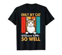 Only My Cat Knows Me So Well Vintage Aegean Cat Lover Camiseta gráfica económica