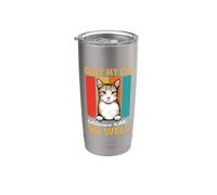 Only My Cat Knows Me So Well Vintage Aegean Cat Lover Vaso térmico de acero inoxidable de doble pared