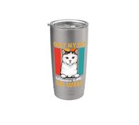 Only My Cat Knows Me So Well Vintage American Wireh Cat Vaso térmico de acero inoxidable de doble pared